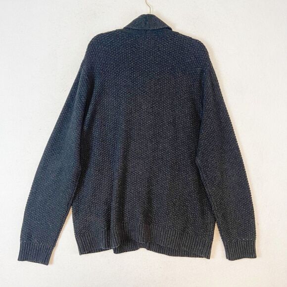 Old Navy Men's Cardigan XL Gray Knit Button Up Shawl Collar Wool Grandpa Grunge - Picture 2 of 5